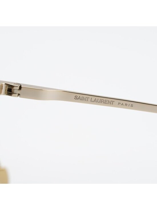 Saint Laurent SL531 011 Sunglasses Gold Aviator Frame, Green Lenses main image 9